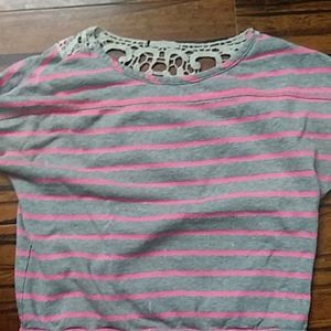 Stripped shirt with design in the back